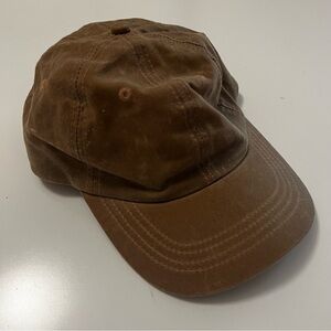 Huckberry Tan waxed cotton canvas hat